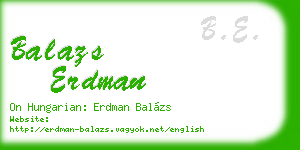 balazs erdman business card